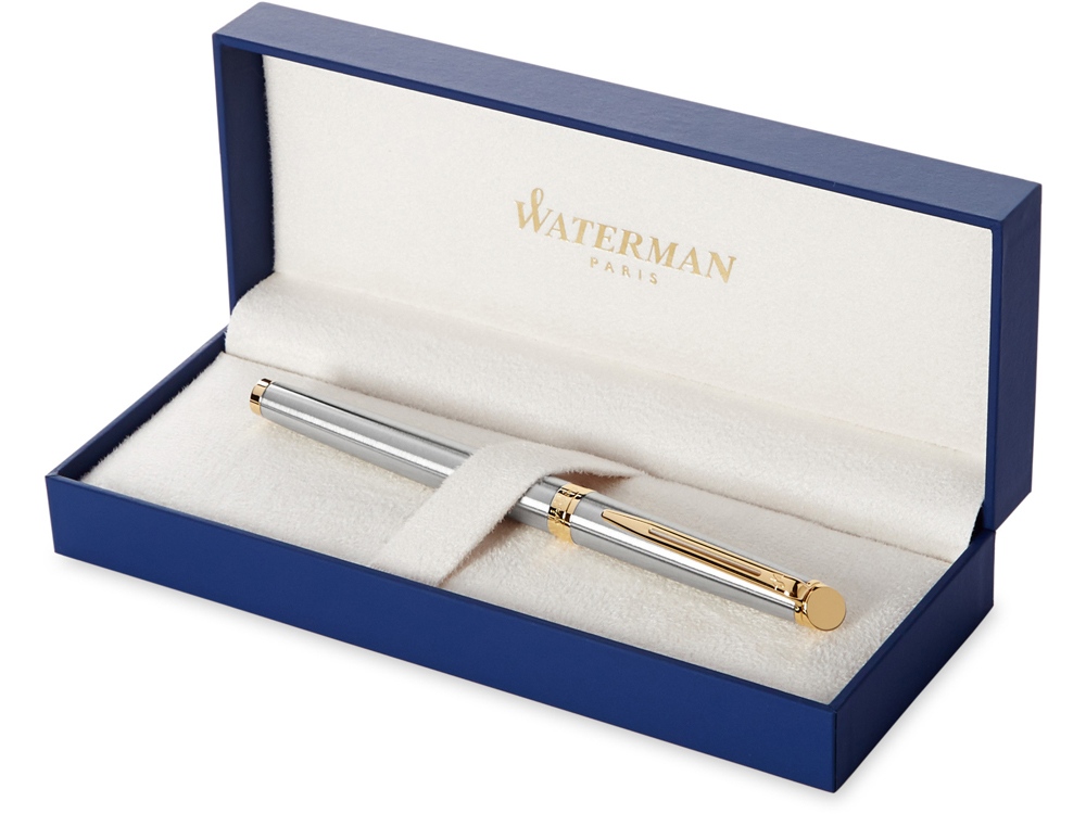 Ручка перьевая Waterman Hemisphere Stainless Steel GT F, серебристый/золотистый