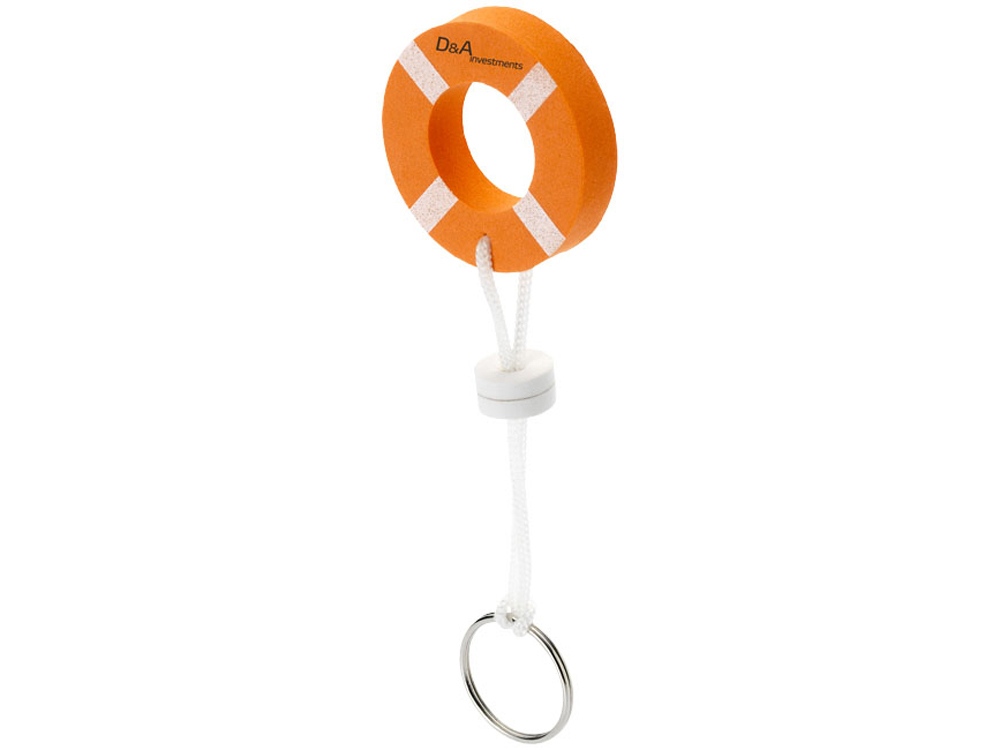 Брелок нетонущий в форме спасательного круга, оранжевый
