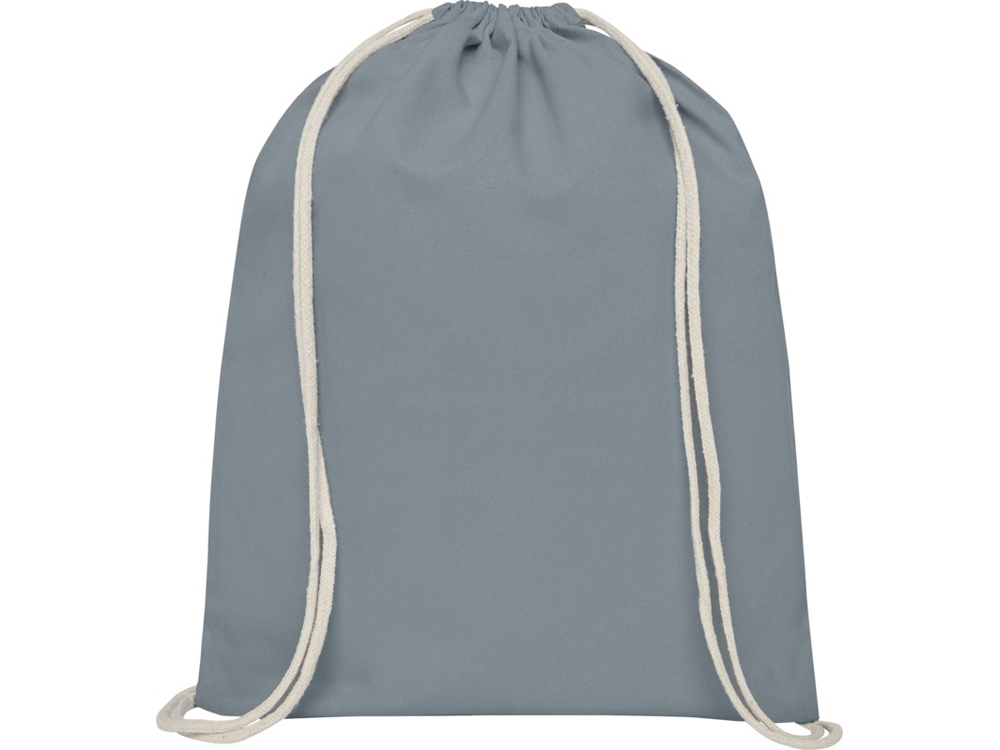 Рюкзак со шнурком Oregon хлопка плотностью 140 г/м², серый