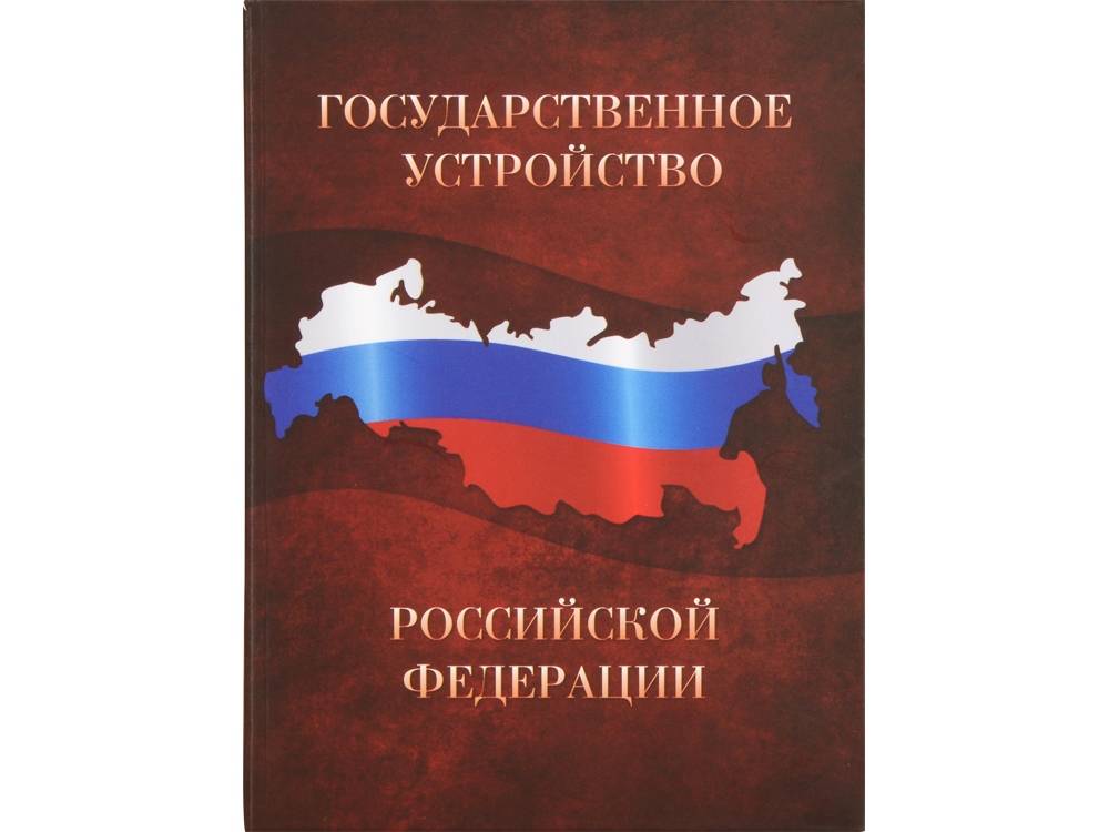 Часы Государственное устройство Российской Федерации, коричневый/бордовый