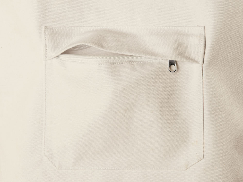 Сумка на молнии Zipper из хлопка 280 г c карманом на молнии спереди, натуральный