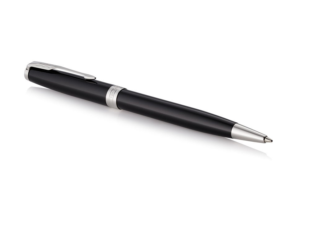 Ручка шариковая Parker Sonnet Core Black Lacquer CT, черный/серебристый