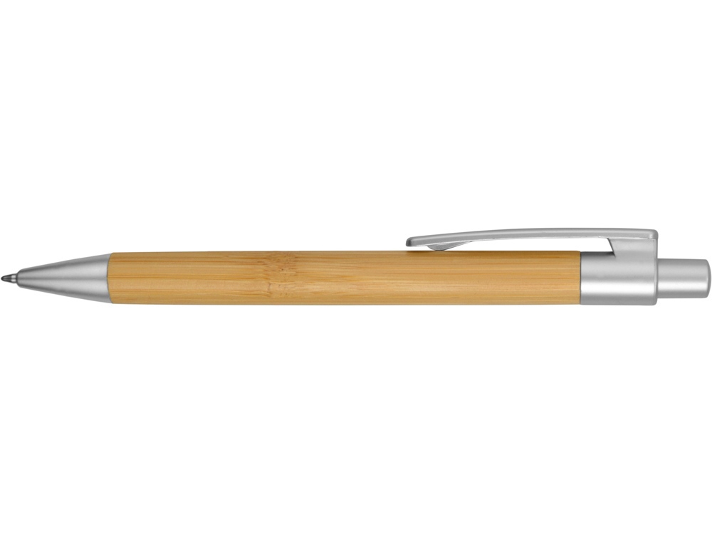 Ручка шариковая Arasiyama из бамбука, серебряный, черные чернила