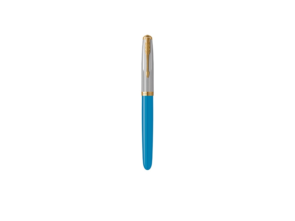 Перьевая ручка Parker 51 Premium Turquoise GT перо; M/F, чернила: Black,Blue, в подарочной упаковке.