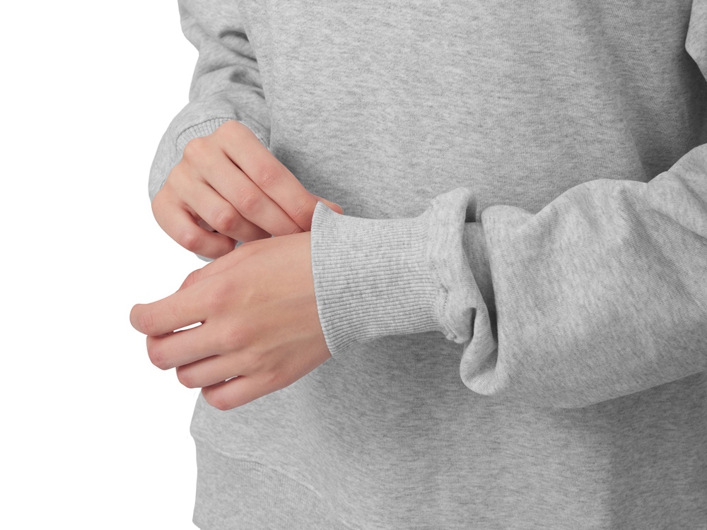 Свитшот оверсайз с рукавом реглан Belgrade, унисекс, серый меланж