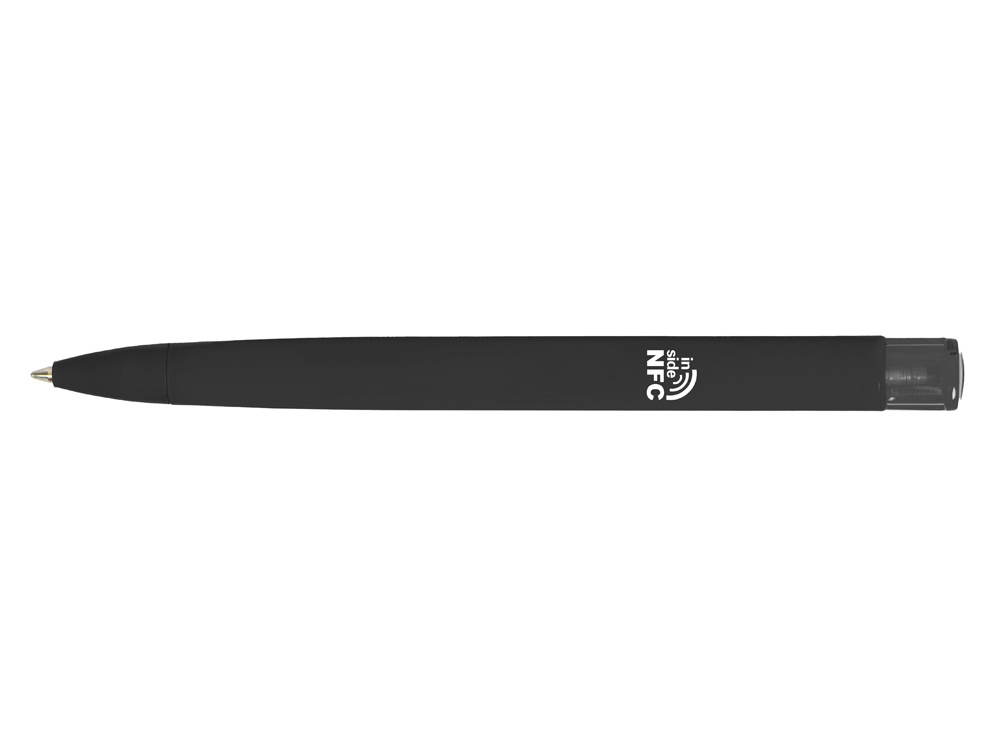 Ручка пластиковая шариковая трехгранная Trinity K transparent Gum soft-touch с чипом передачи инфо, черный