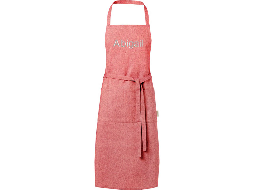 Pheebs 200 g/m² recycled cotton apron, красный яркий