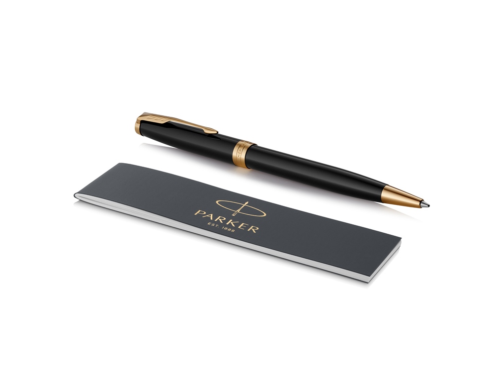 Ручка шариковая Parker Sonnet Core Black Lacquer GT, черный/золотистый