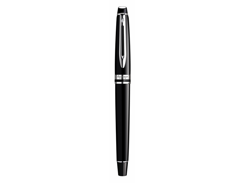 Ручка перьевая Waterman модель Expert в коробке, черная с серебр.