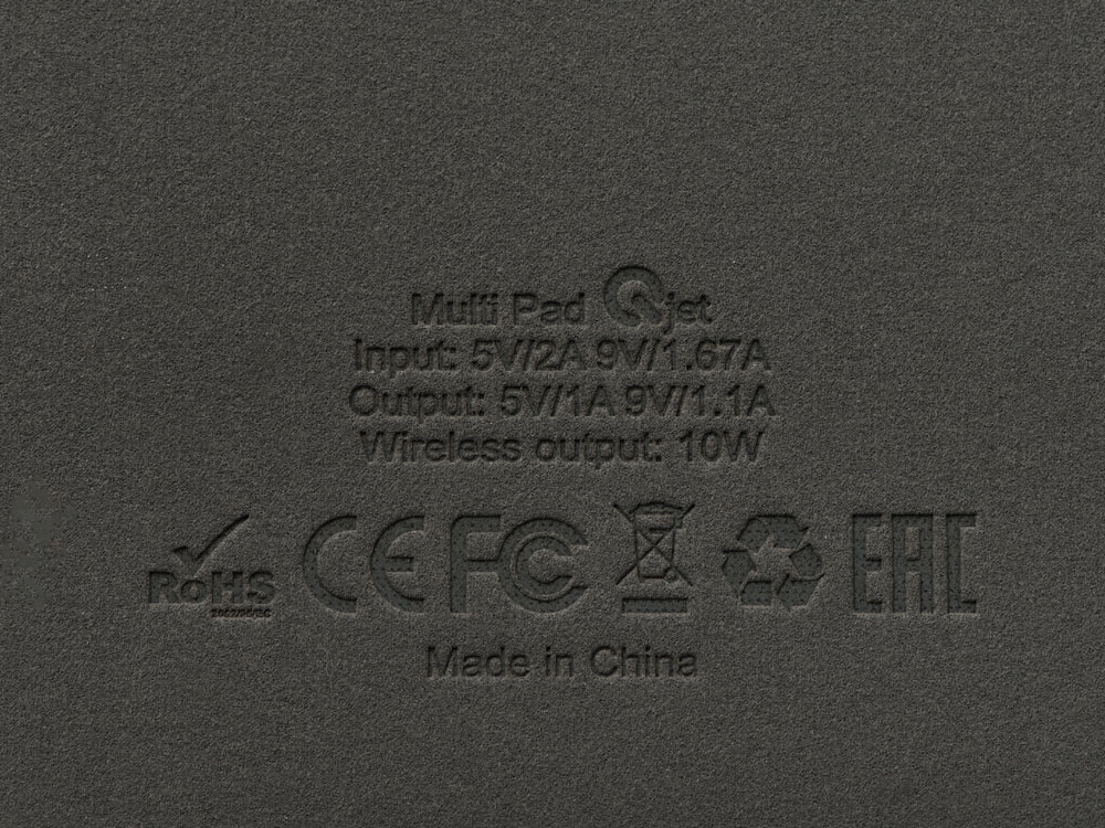 Многофункциональный коврик для мыши Multi Pad с беспроводной зарядкой и LCD экраном, 10 Вт, серый