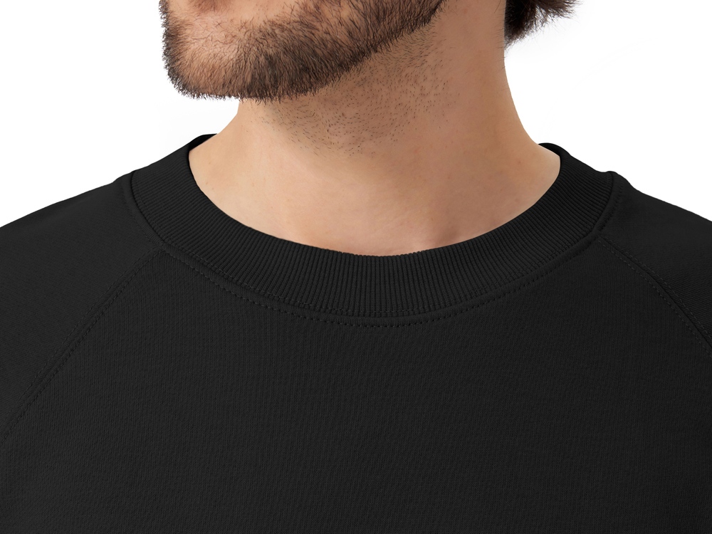 Свитшот оверсайз с рукавом реглан Belgrade, унисекс, черный