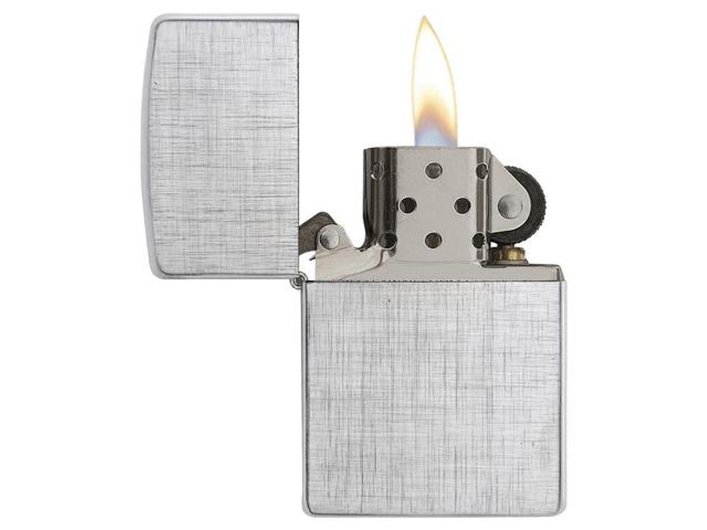 Зажигалка ZIPPO Classic с покрытием Brushed Chrome, латунь/сталь, серебристая, матовая, 38x13x57 мм