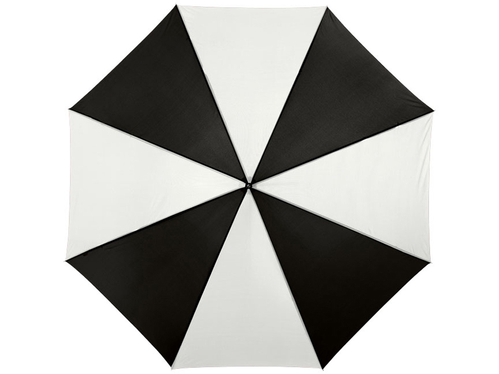 Зонт-трость Lisa полуавтомат 23, белый/черный