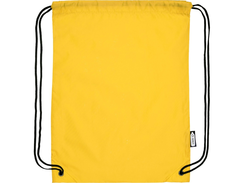 Рюкзак со шнурком Oriole из переработанного ПЭТ, желтый