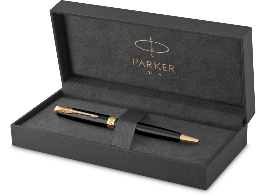 Ручка шариковая Parker Sonnet Core Black Lacquer GT, черный/золотистый