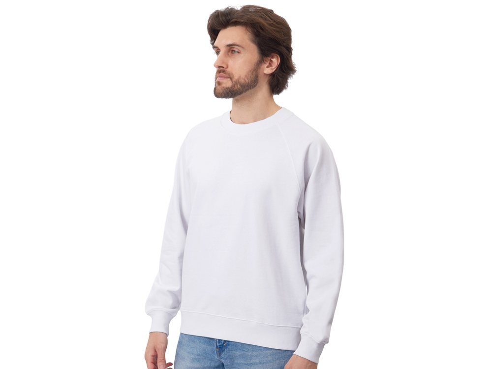Свитшот оверсайз с рукавом реглан Belgrade, унисекс, белый