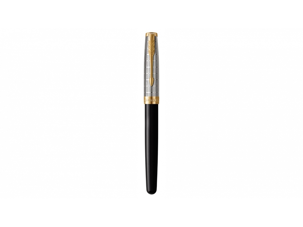 Ручка-роллер Parker Sonnet Premium Refresh BLACK GT, стержень: F, цвет чернил: black, в подарочной упаковке