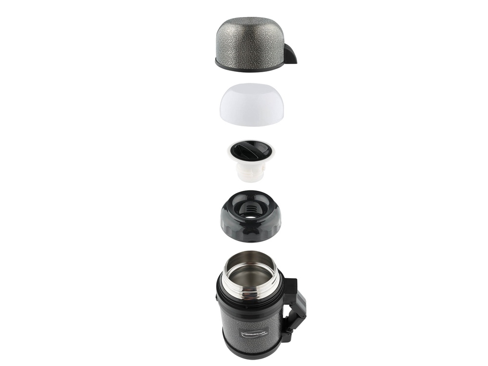 Термос из нерж. стали тм ThermoCafe HAMMP-1200-HT, 1.2L, серый