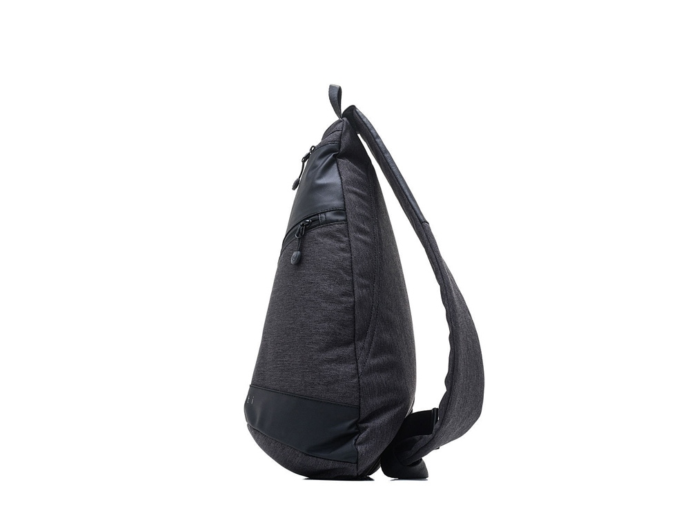 Рюкзак с одним плечевым ремнем BUGATTI Universum, графитовы, полиэстер меланж/тарпаулин, 23х14х42 см