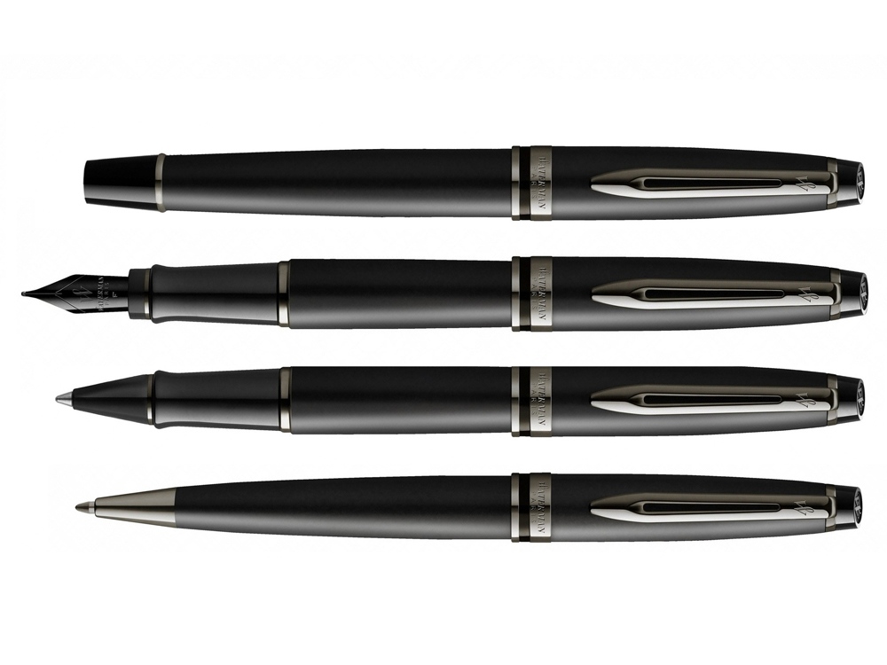 Перьевая ручка Waterman Expert Black F BLK в подарочной упаковке