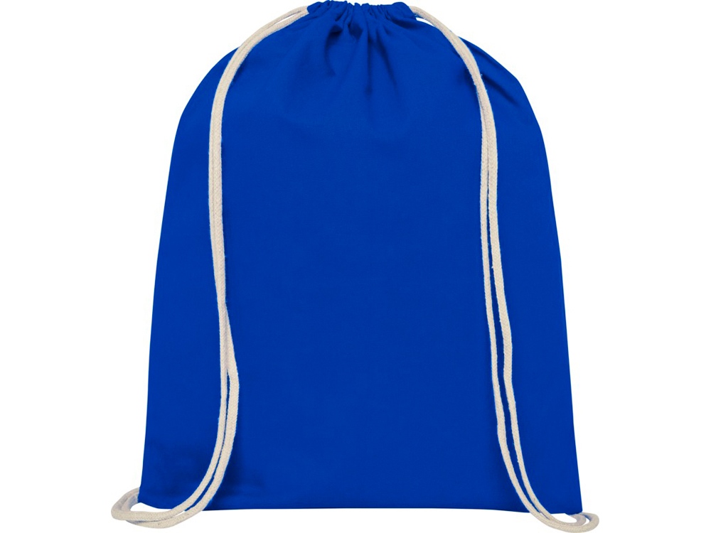 Рюкзак со шнурком Oregon хлопка плотностью 140 г/м², синий