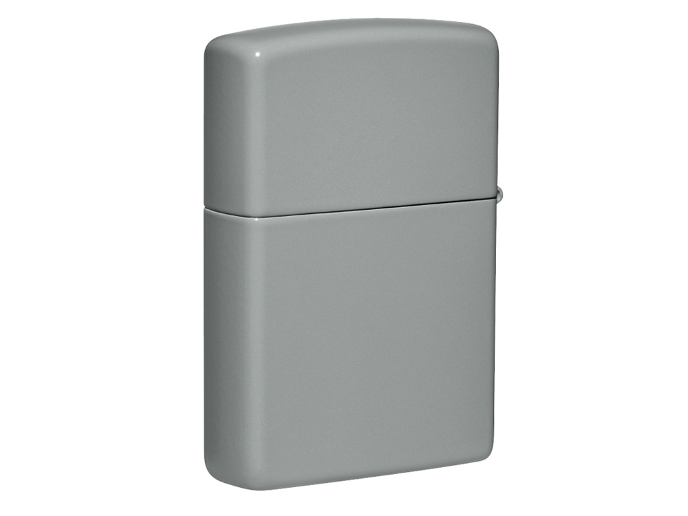 Зажигалка ZIPPO Classic с покрытием Flat Grey, латунь/сталь, серая, глянцевая, 38x13x57 мм