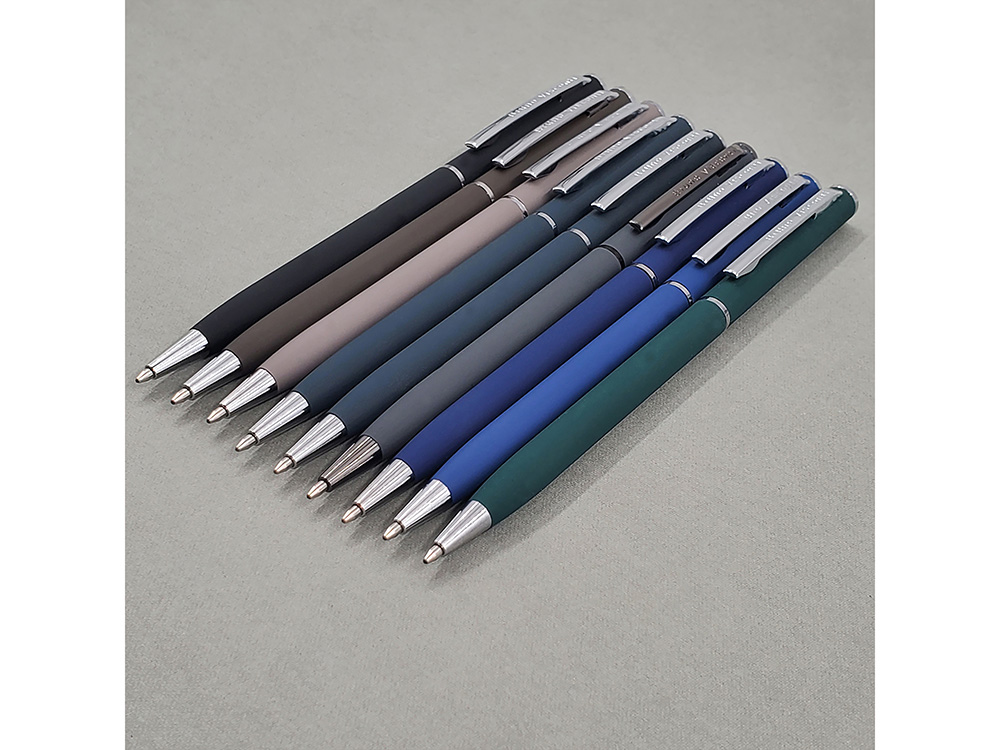 Ручка шариковая автоматическая BrunoVisconti® PALERMO цвет корпуса черный, soft-touch, 0.7 мм