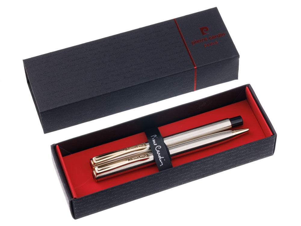 Набор Pierre Cardin PEN&PEN: ручка шариковая + роллер. Цвет - серебристый. Упаковка Е.