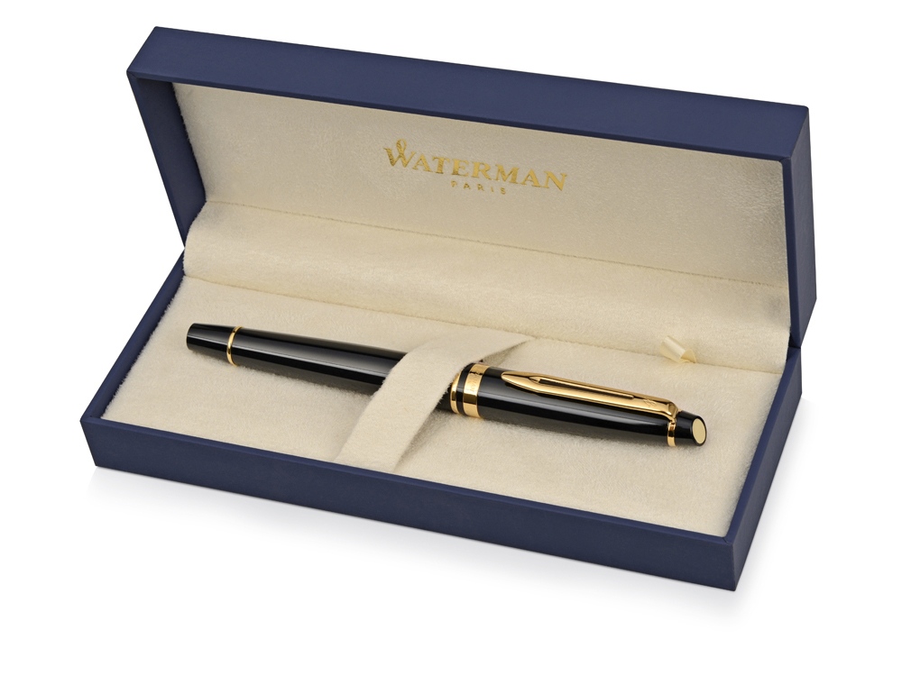 Ручка роллер  Waterman Expert 3 Black Laque GT F, черный/золотистый