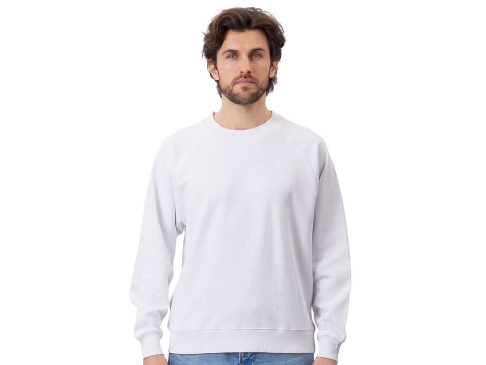 Свитшот оверсайз с рукавом реглан Belgrade, унисекс, белый