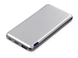 Внешний аккумулятор Forge v.2, металл, 10000mah, серебристый