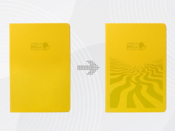 Бизнес-блокнот А5 C2 soft-touch, желтый, с УФ печатью