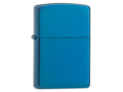 Зажигалка ZIPPO Classic с покрытием Sapphire™, латунь/сталь, синяя, глянцевая, 38x13x57 мм