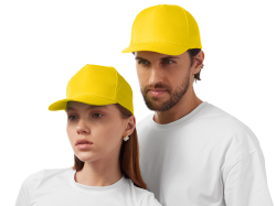 Бейсболка Poly 5-ти панельная 120 гр, желтый
