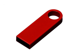 USB 3.0-флешка на 16 Гб с мини чипом и круглым отверстием, красный