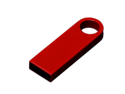 USB 3.0-флешка на 32 Гб с мини чипом и круглым отверстием, красный