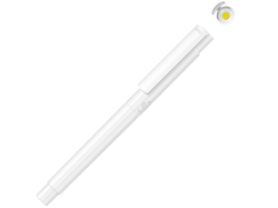 Капиллярная ручка в корпусе из переработанного материала rPET RECYCLED PET PEN PRO FL, белый с желтым
