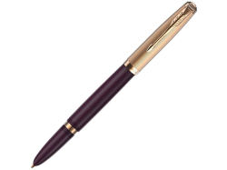 Перьевая ручка Parker 51 DELUXE PLUM GT, перо: F, цвет чернил: black, в подарочной упаковке.