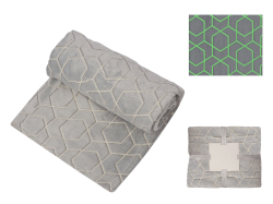 Светящийся в темноте плед Lattice серый (Р)