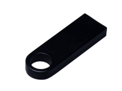 USB 2.0-флешка на 64 Гб с мини чипом и круглым отверстием, черный