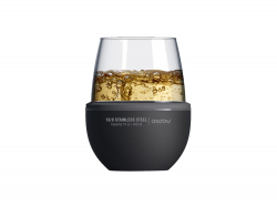 Тумблер для вина WINE KUZIE, черный