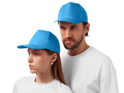 Бейсболка Poly 5-ти панельная 120 гр, голубой