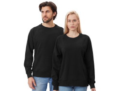 Свитшот оверсайз с рукавом реглан Belgrade, унисекс, черный