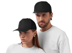Бейсболка Poly 5-ти панельная 120 гр, черный