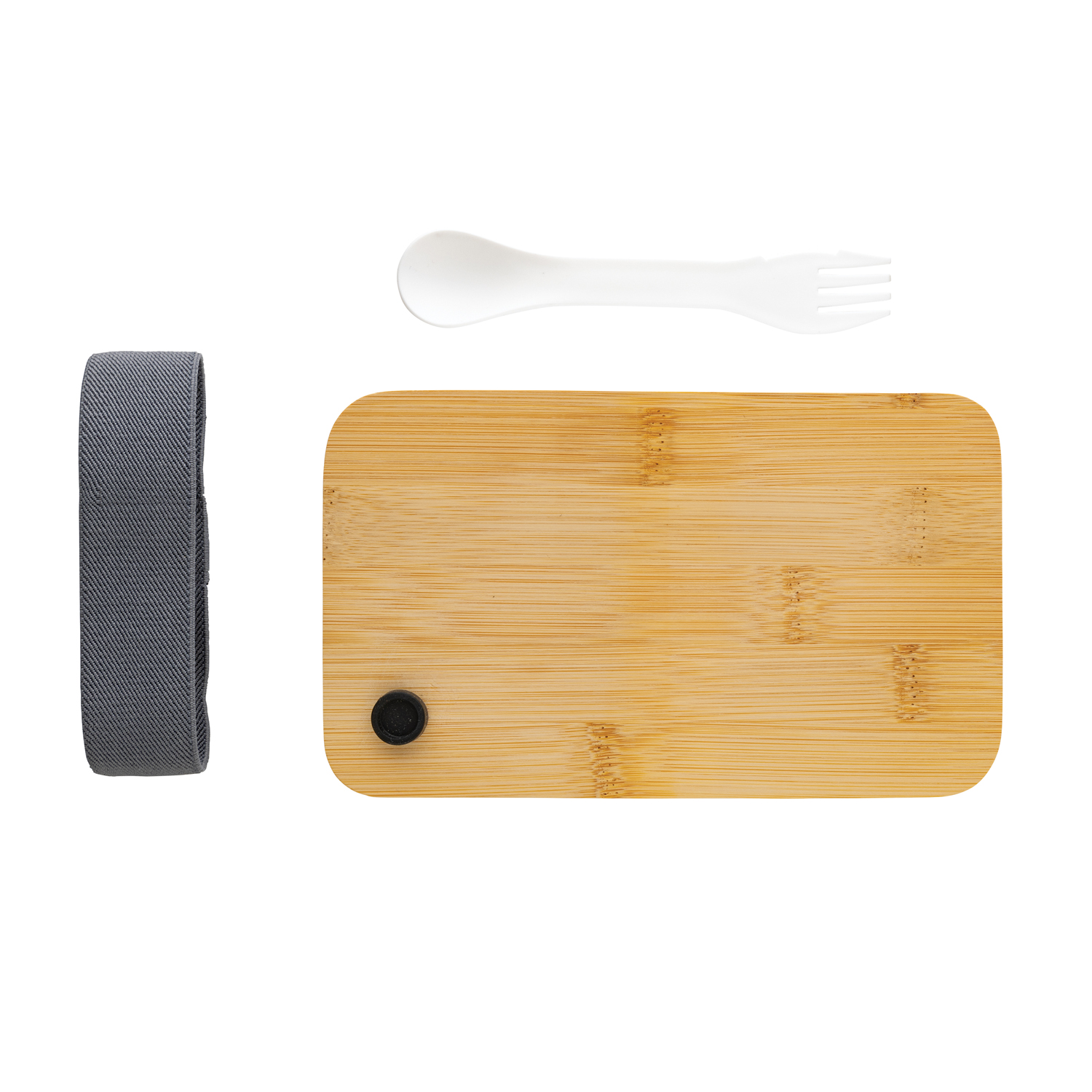 Ланч-бокс из переработанного полипропилена RCS с бамбуковой крышкой и столовым прибором