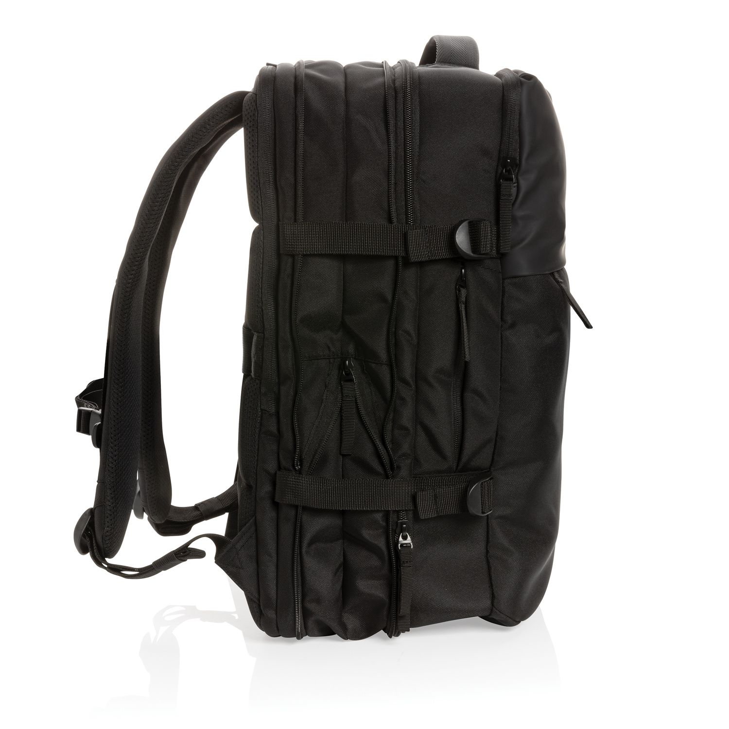 Рюкзак для путешествий Swiss Peak из rPET AWARE с регулируемым объемом, 15.6"