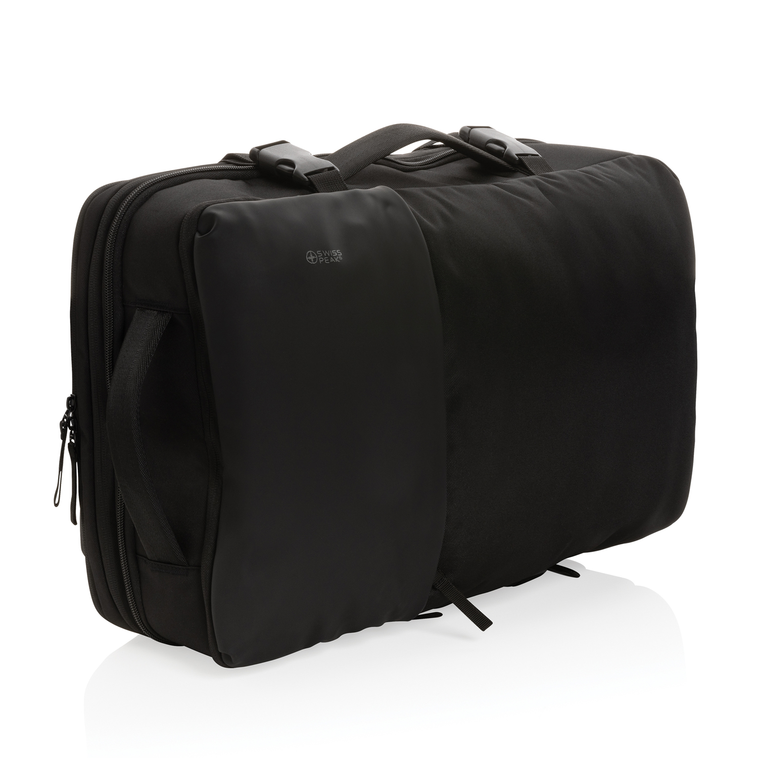 Рюкзак для путешествий Swiss Peak из rPET AWARE с регулируемым объемом, 15.6"