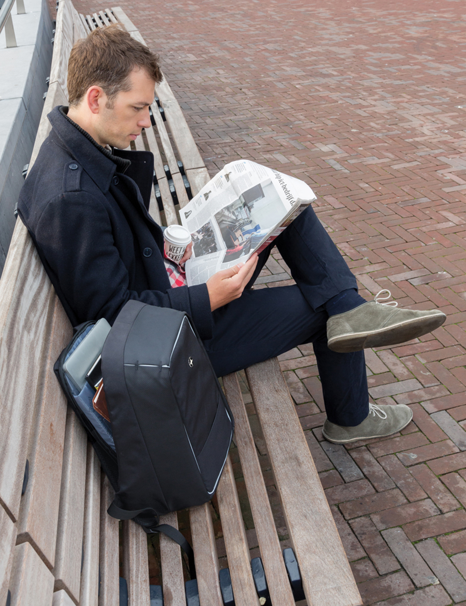 Антикражный рюкзак для ноутбука Swiss Peak из rPET AWARE, 15,6