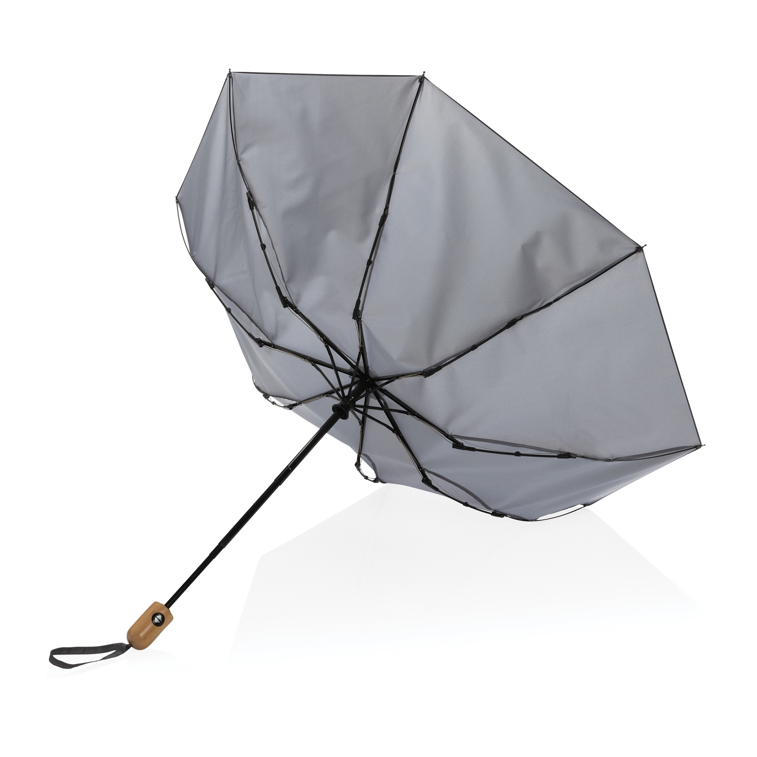 Автоматический зонт Impact из RPET AWARE с бамбуковой рукояткой, d94 см