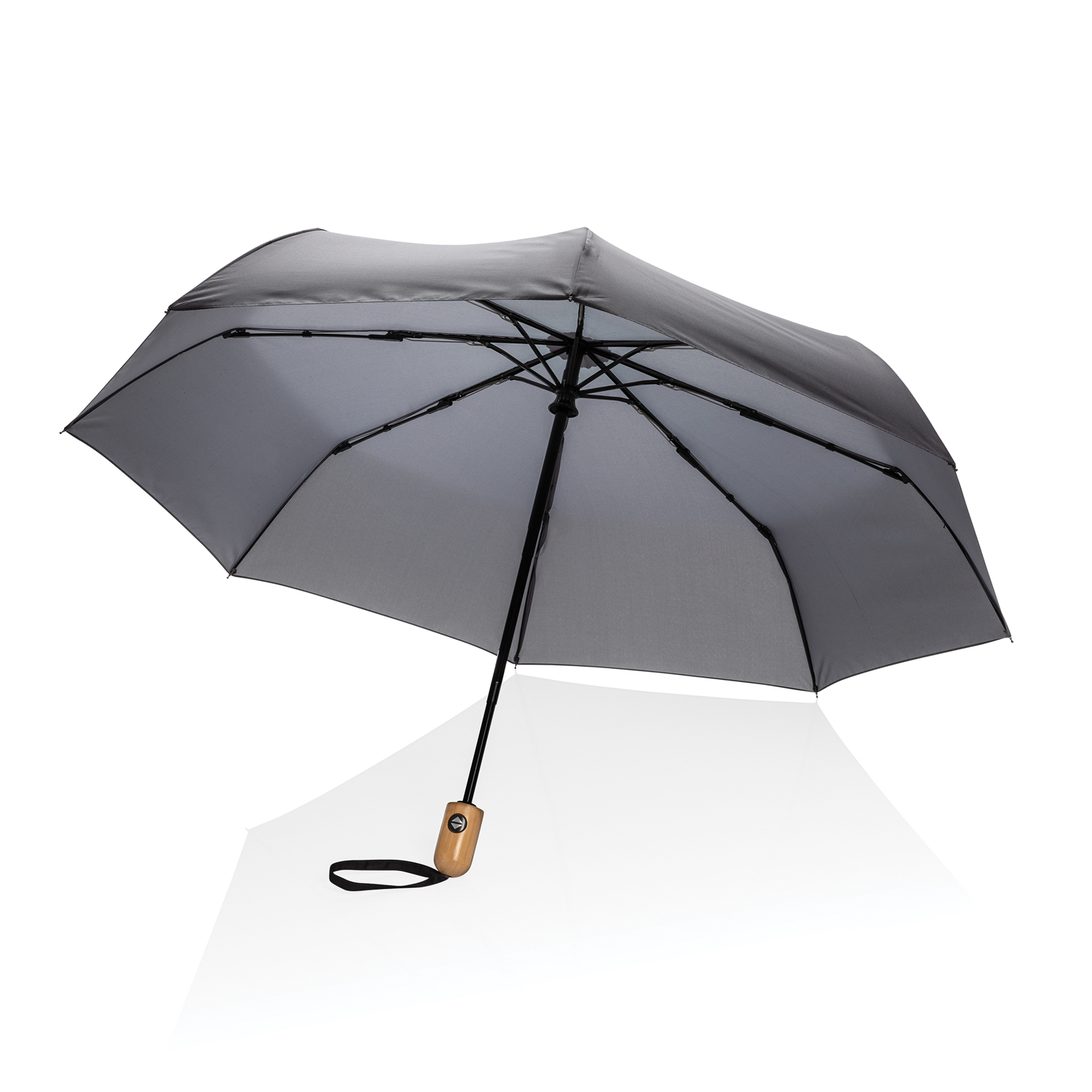 Автоматический зонт Impact из RPET AWARE с бамбуковой рукояткой, d94 см